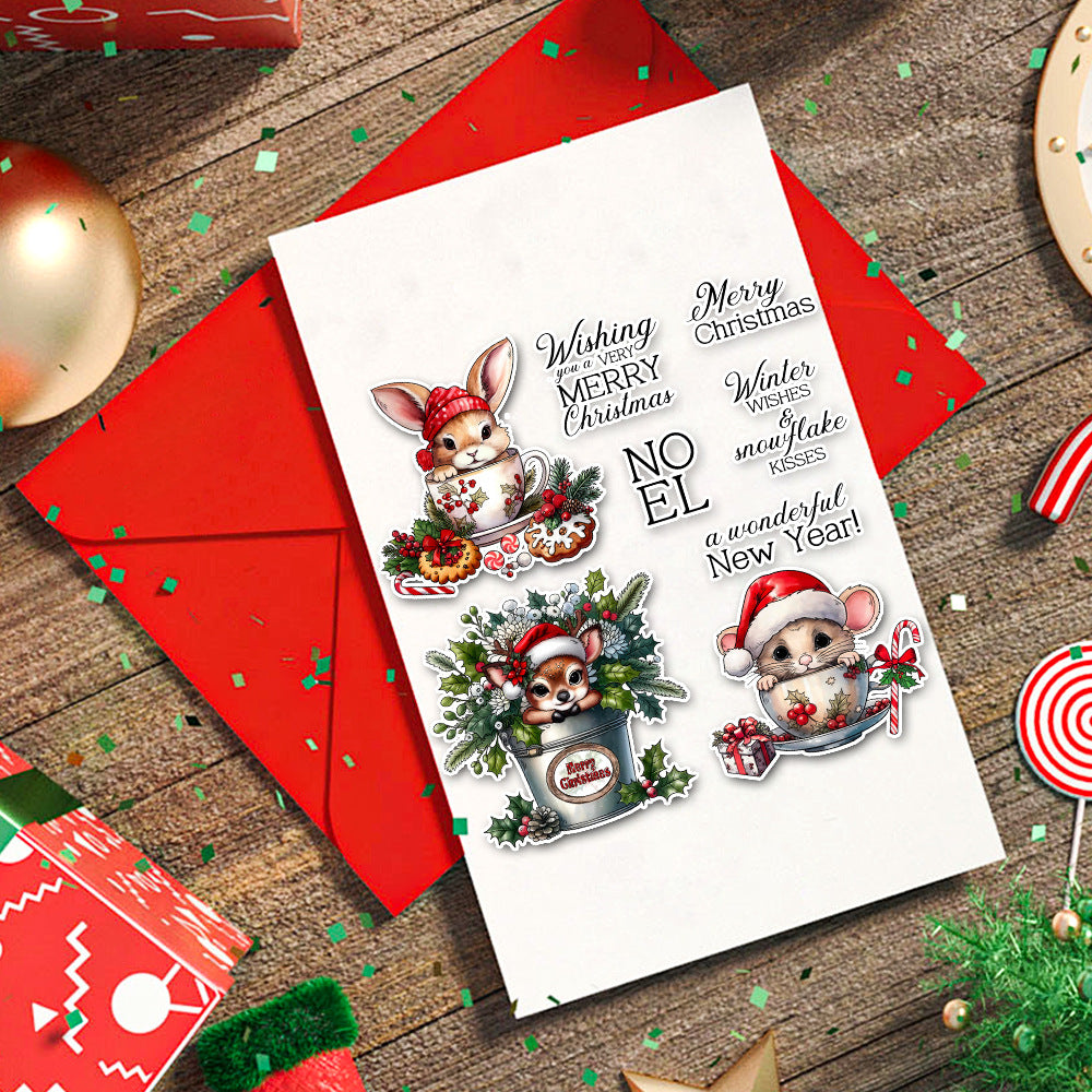 Christmas Animal Mugs Clear Stamps
