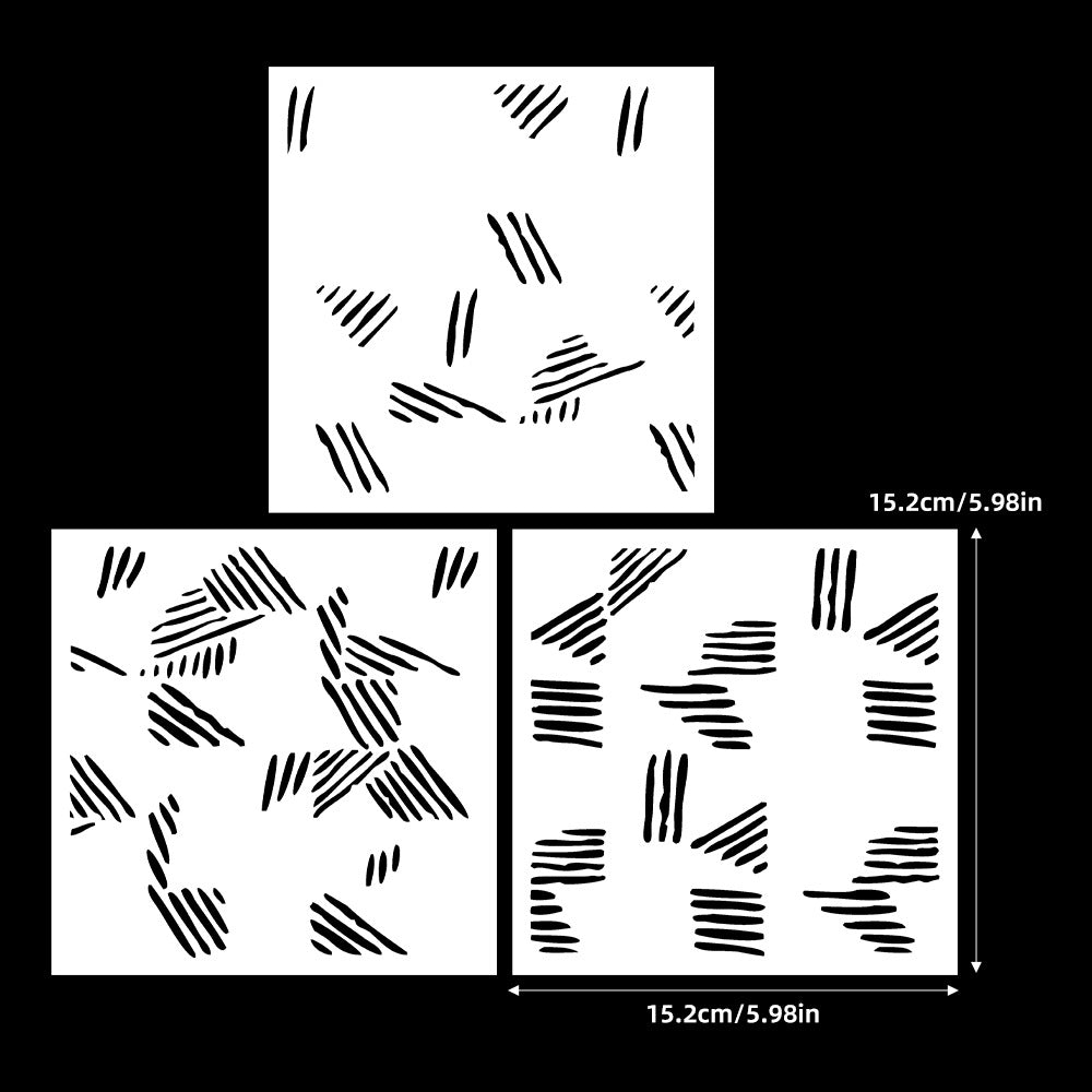 3 PCS Creative Patterns DIY Painting Hollow Stencil
