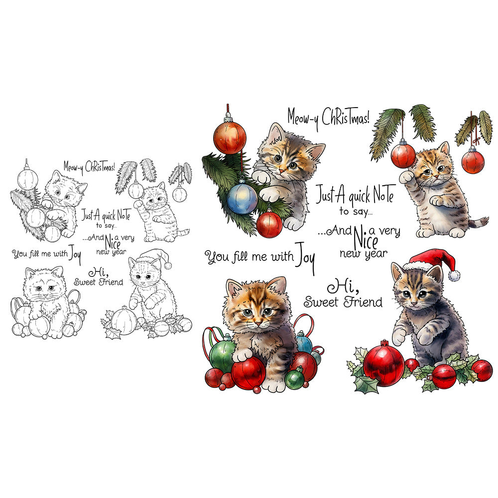 Christmas Kitten Clear Stamps