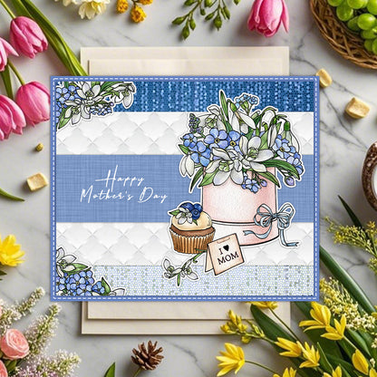 Happy Mother's Day Flowers Clear Stamps