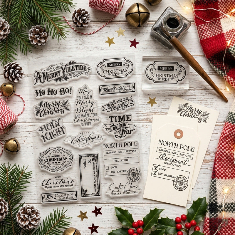 Christmas Theme DIY Decorative Journal Clear Stamps