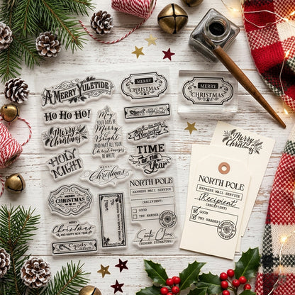 Christmas Theme DIY Decorative Journal Clear Stamps