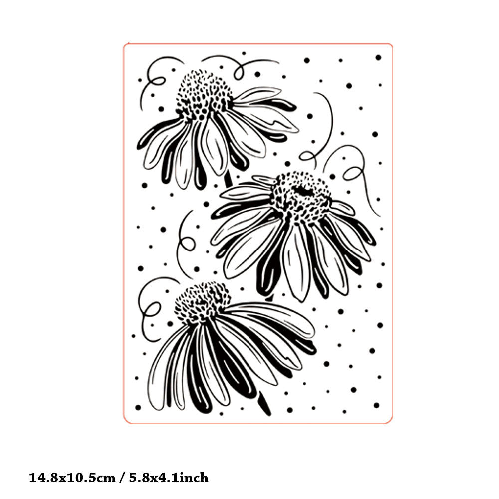 Flower Pattern Background Plastic Embossing Folder