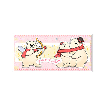 Valentine's Day Polar Bear Dies & Stamps Set