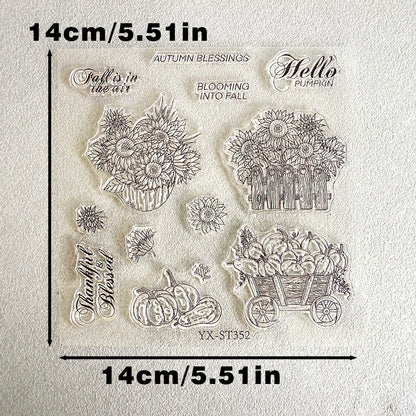 Sunflower Pumpkin Dies & Stamps Set