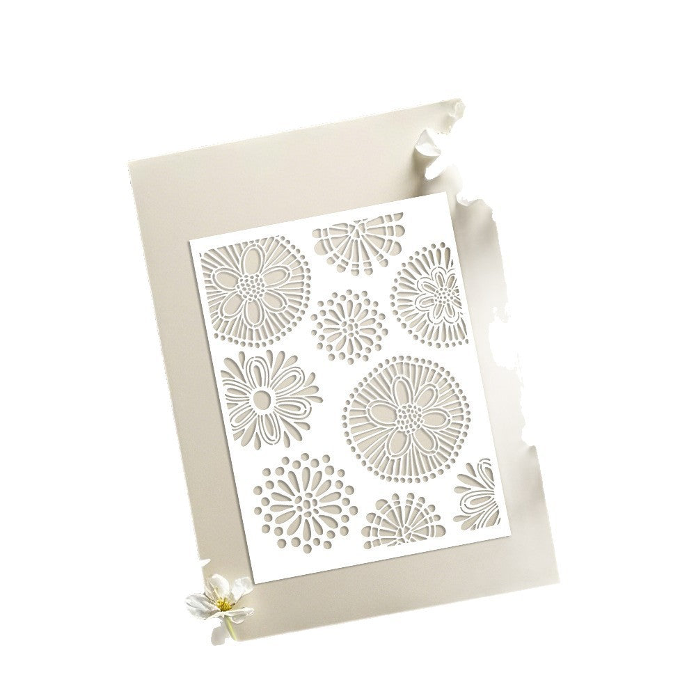 Floral Pattern DIY Painting Hollow Stencil