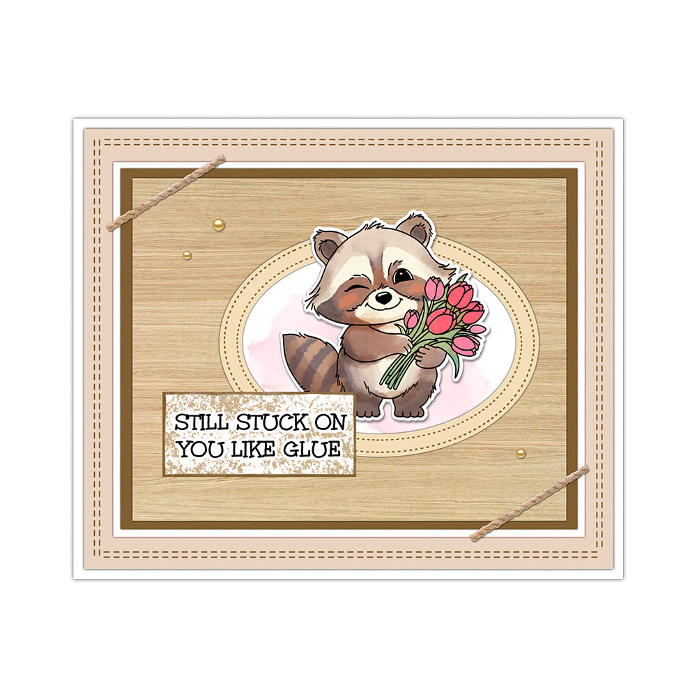 Valentine's Day Raccoon Dies & Stamps Set