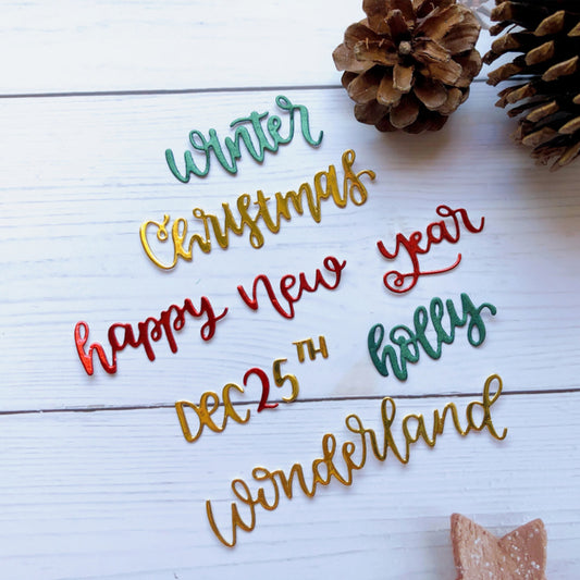 Christmas Greetings Metal Cutting Dies
