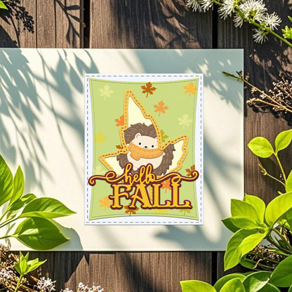 "Hello Fall" Words Metal Cutting Dies