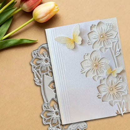 Flower and Butterfly Border Metal Cutting Dies