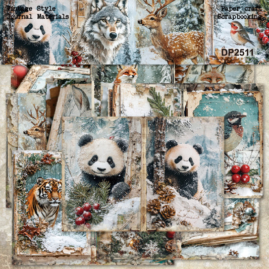 A5 Animal Series Journal Scrapbook Paper