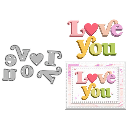 "Love You" Words Metal Cutting Dies