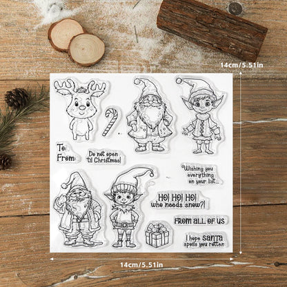 Cute Santa Elf Clear Stamps