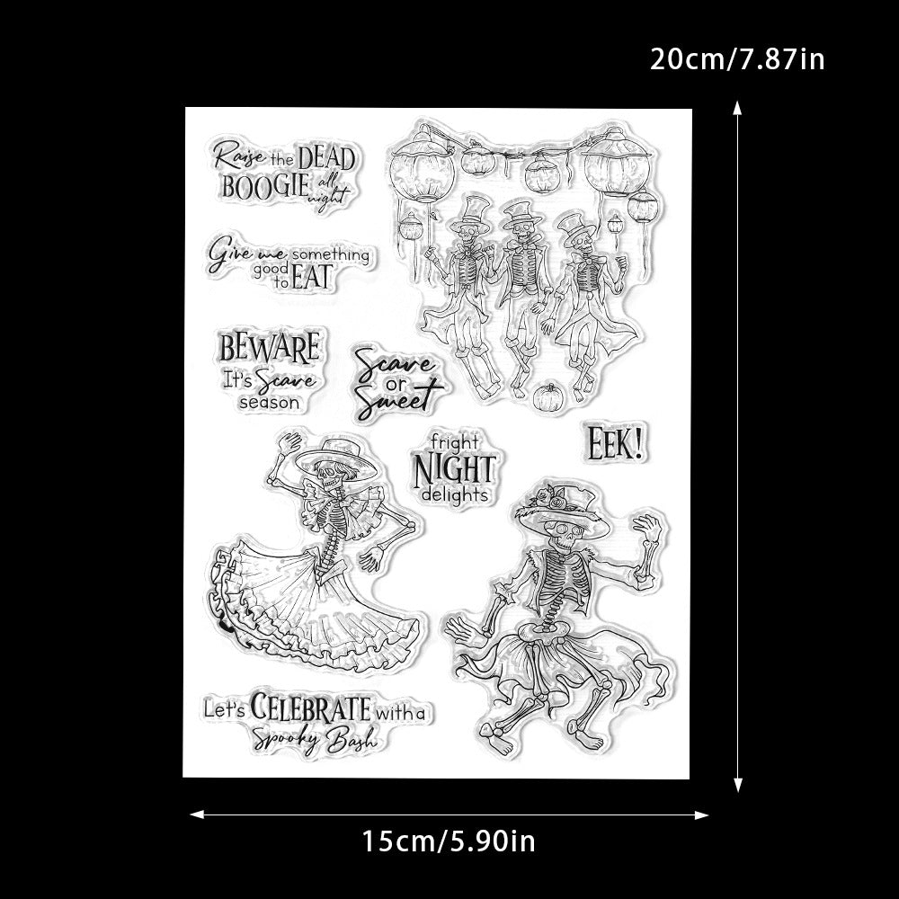 Halloween Skeleton Dies & Stamps Set