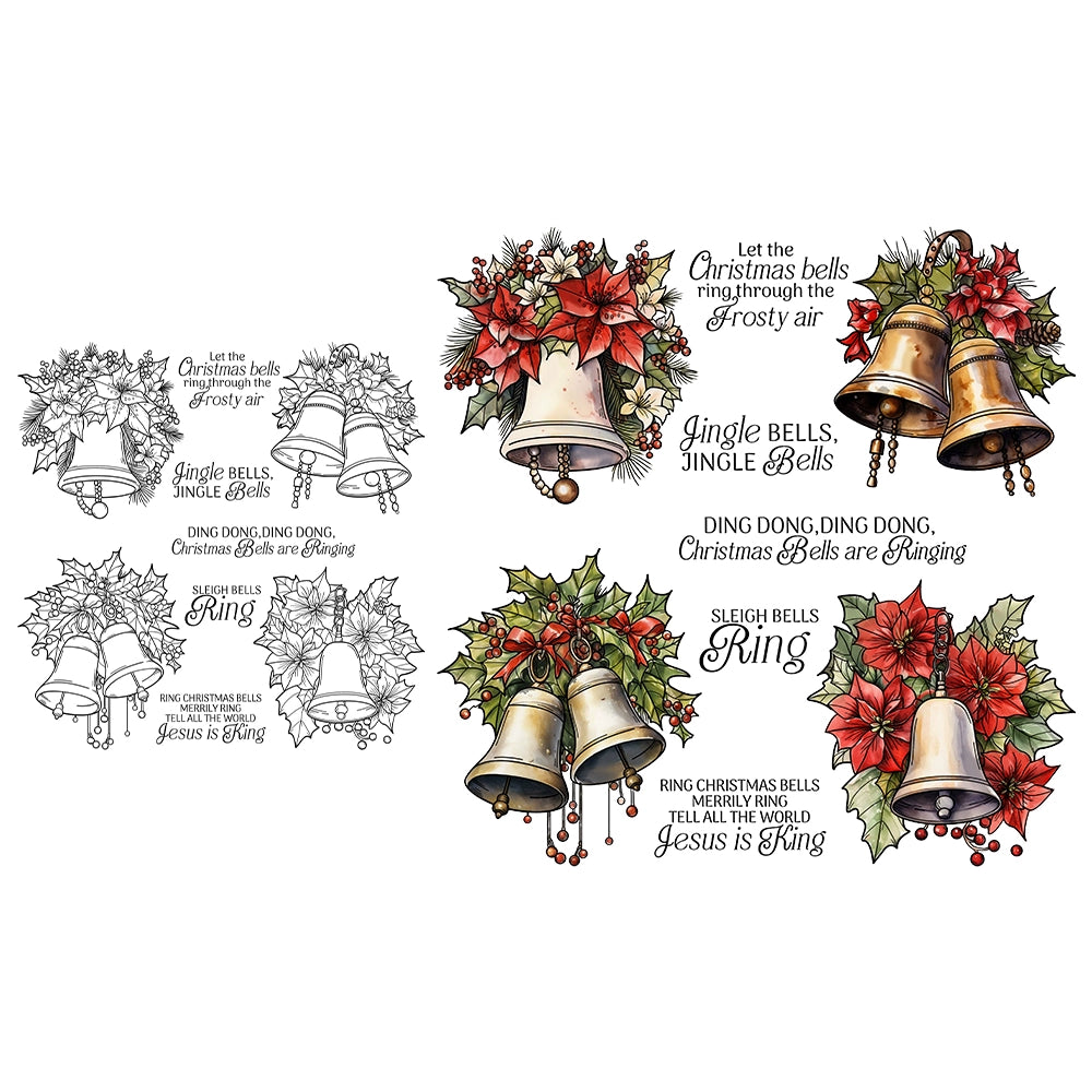 Merry Christmas Bells Clear Stamps