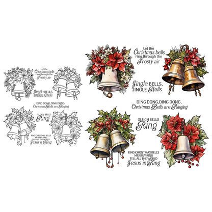 Merry Christmas Bells Clear Stamps