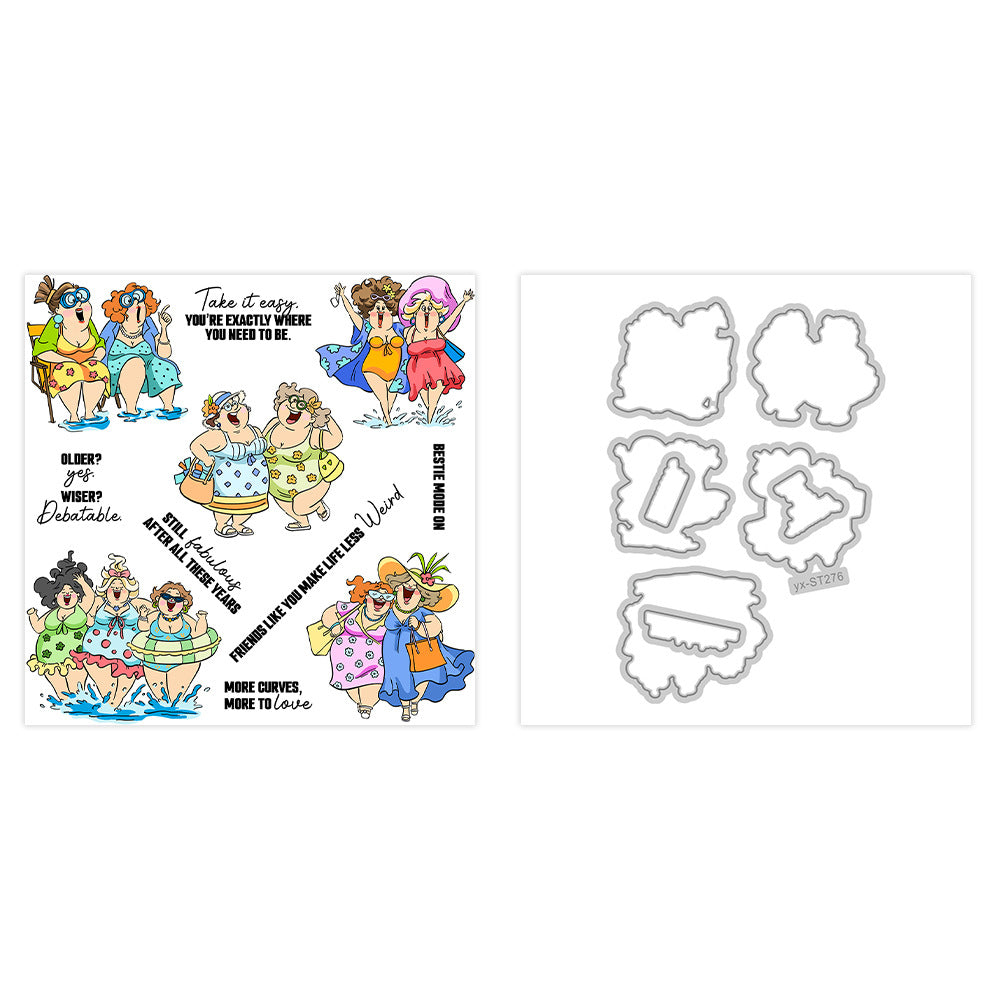 Women on Vacation Dies & Stamps Set