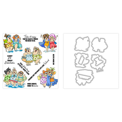 Women on Vacation Dies & Stamps Set