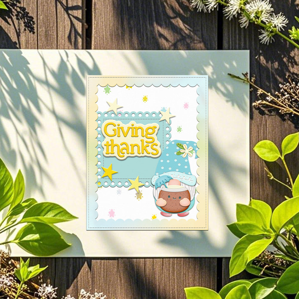 "Giving Thanks" Words Metal Cutting Dies