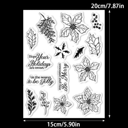 Christmas Poinsettia Dies & Stamps Set