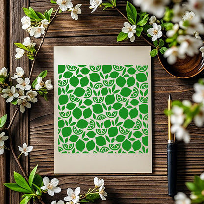 Lemon Pattern DIY Painting Hollow Stencil