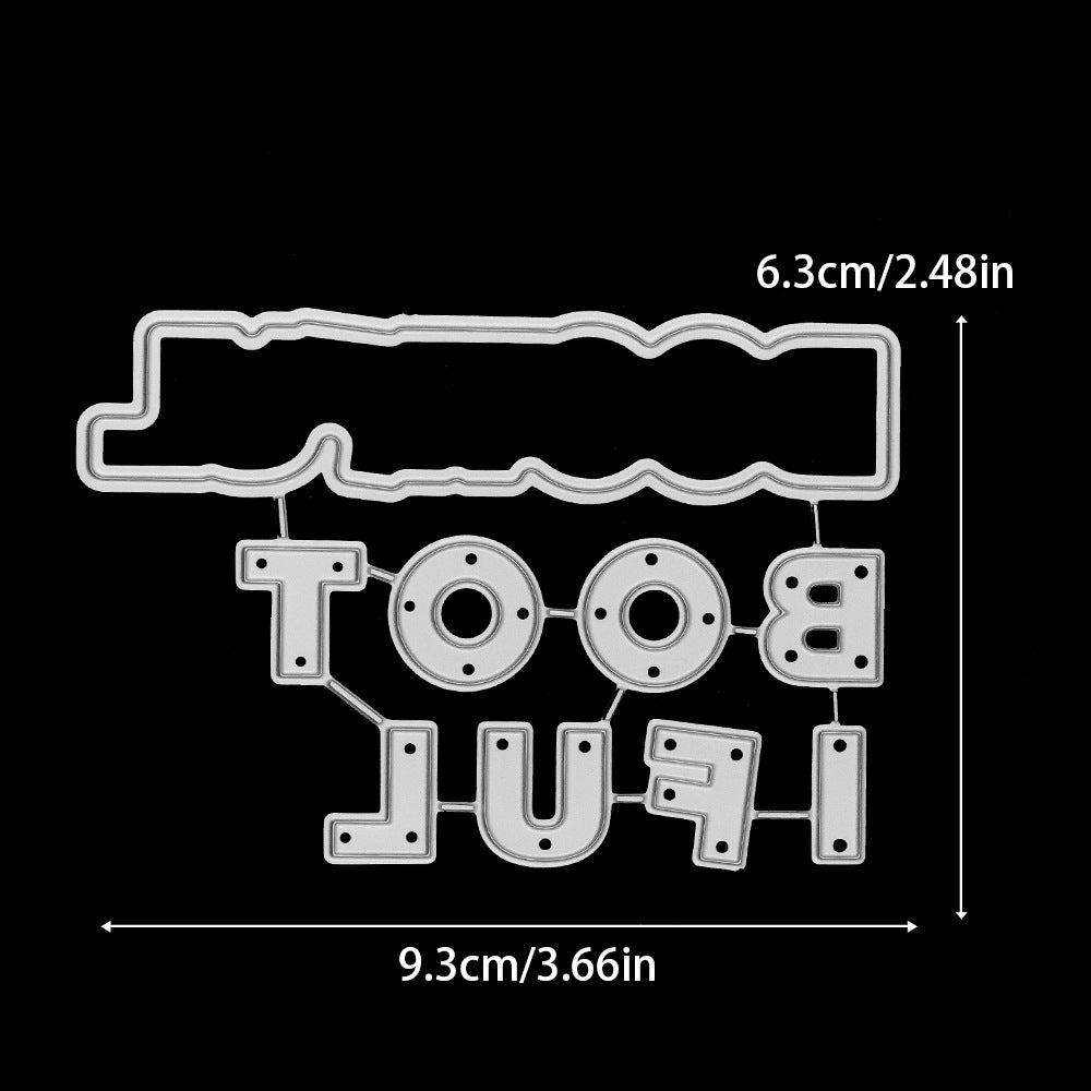 "Bootiful" Words Metal Cutting Dies