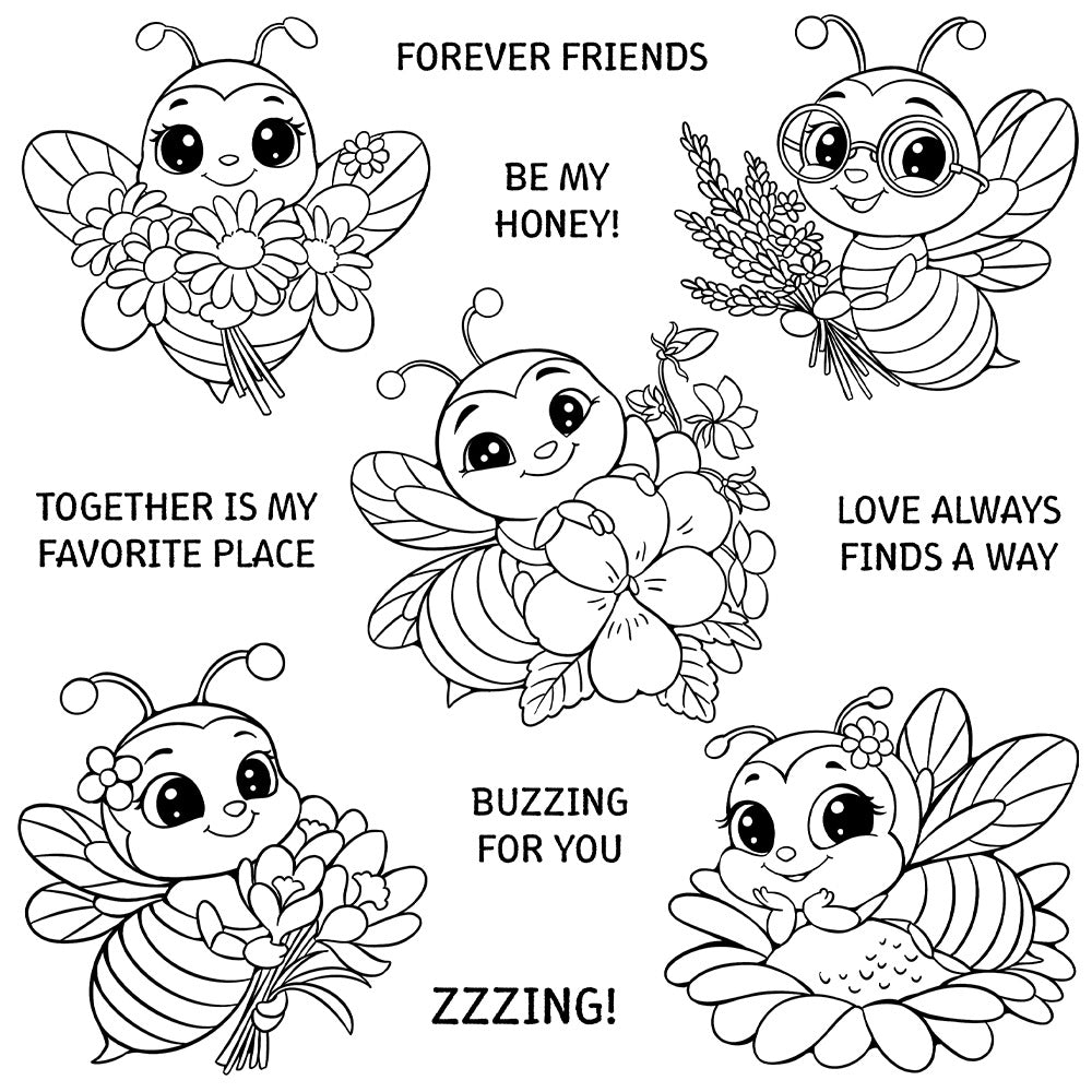 Cute Bee Dies & Stamps Set