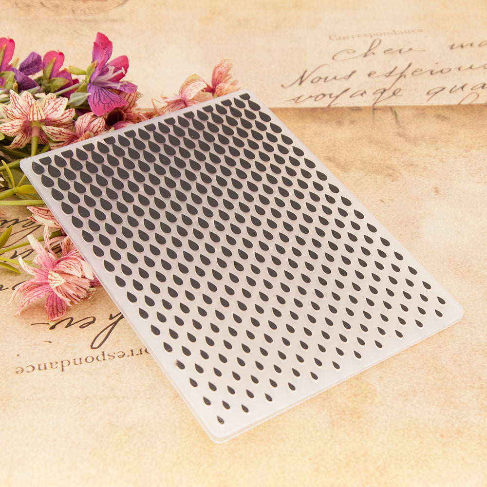 Raindrop Background Pattern Plastic Embossing Folder