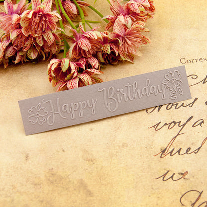 Happy Birthday Embossing Folder