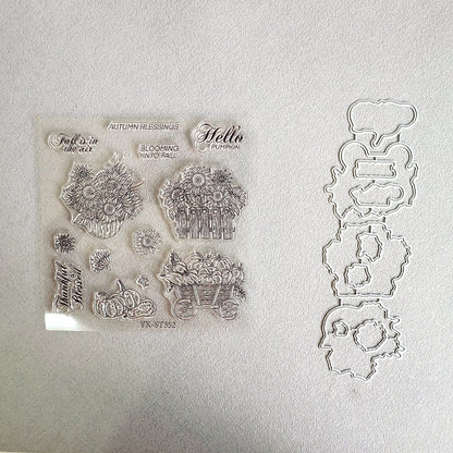 Sunflower Pumpkin Dies & Stamps Set
