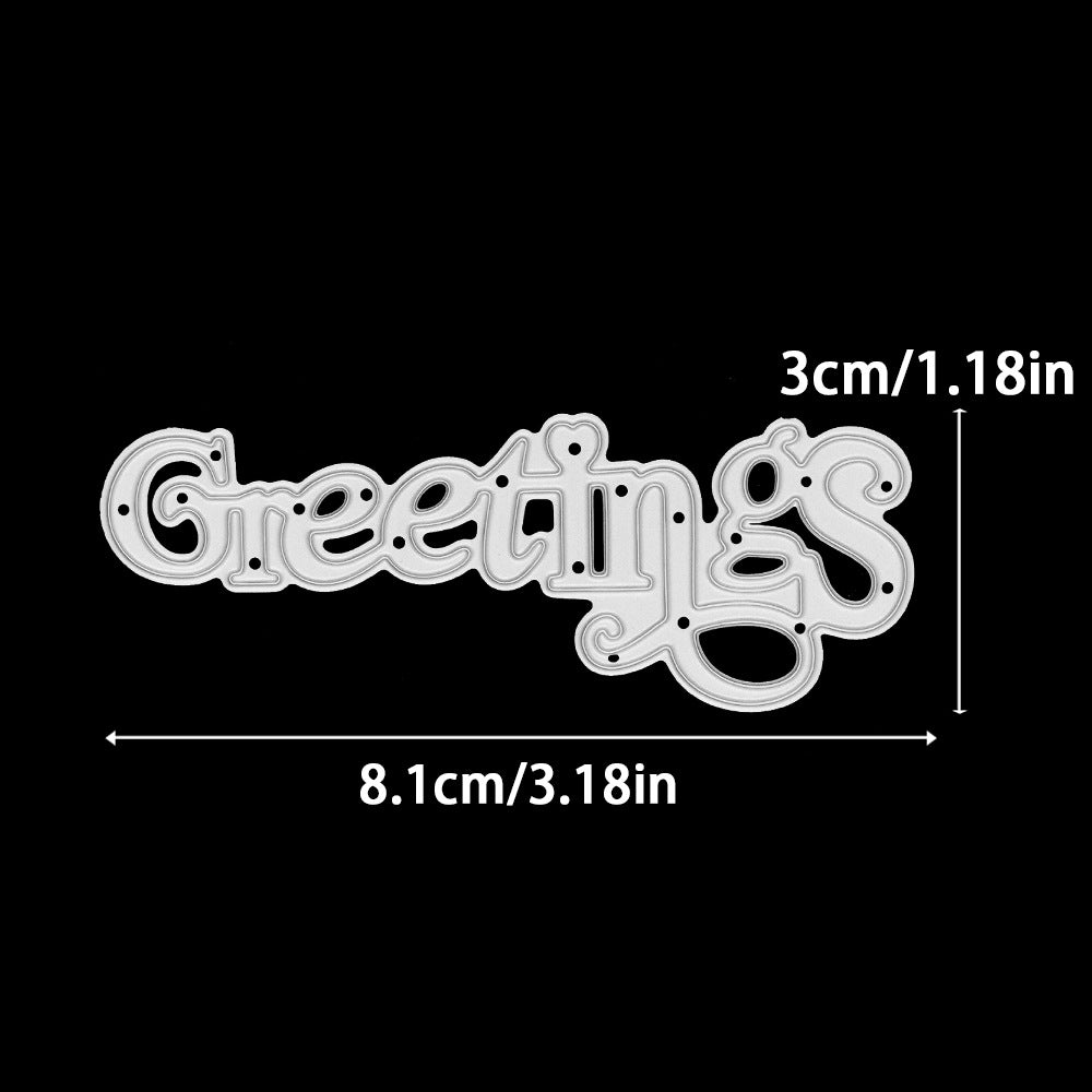"Greetings" Words Metal Cutting Dies