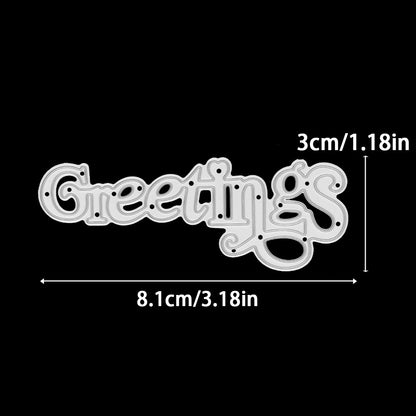 "Greetings" Words Metal Cutting Dies