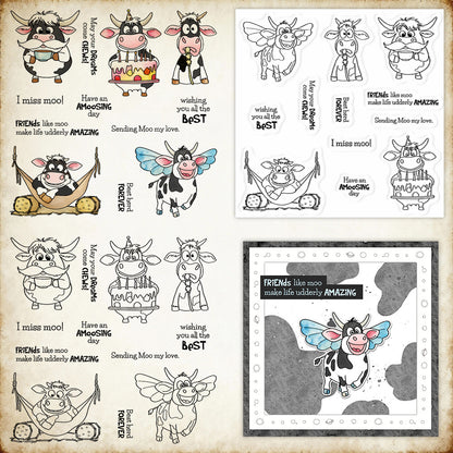 Cute Cows Clear Stamps