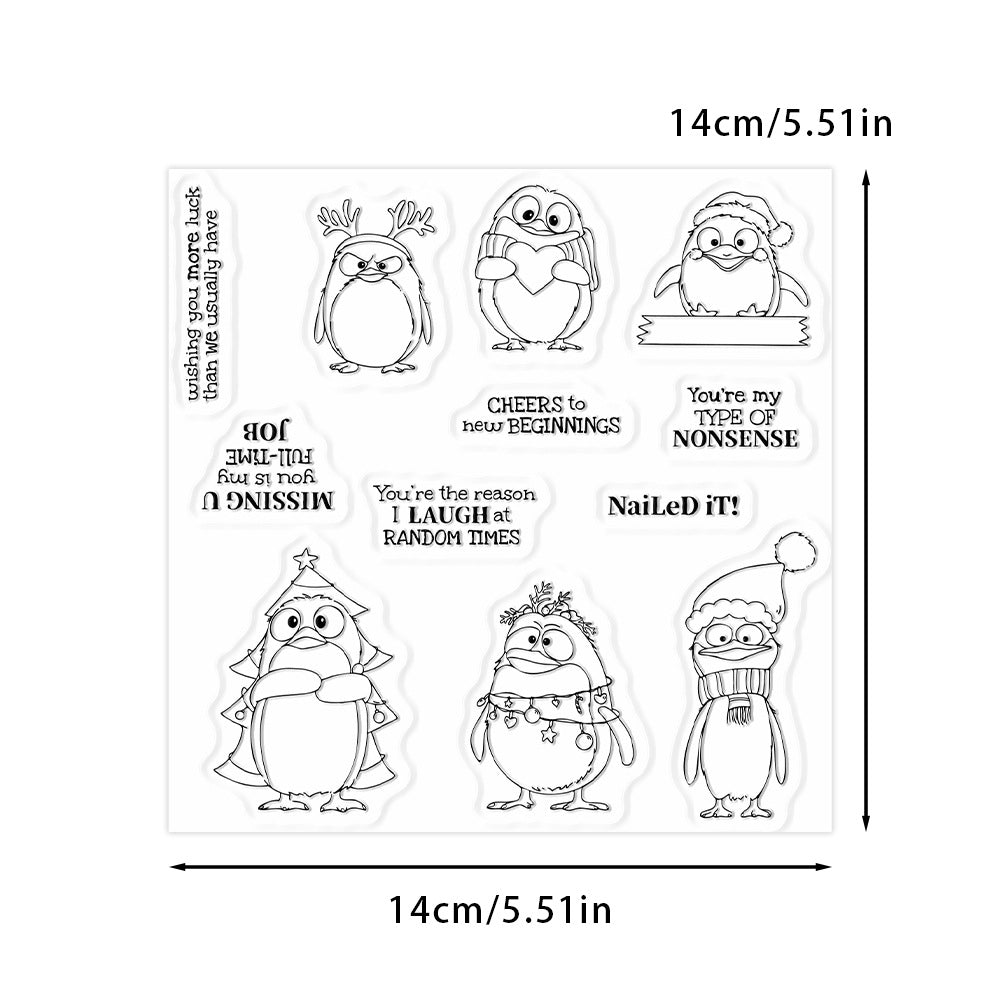 Cute Penguins Clear Stamps