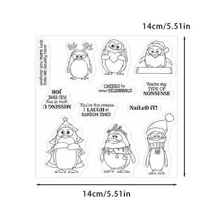 Cute Penguins Clear Stamps