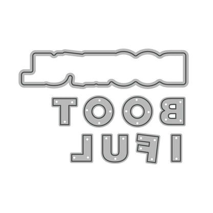 "Bootiful" Words Metal Cutting Dies
