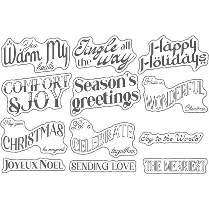 Christmas Greetings Dies & Stamps Set