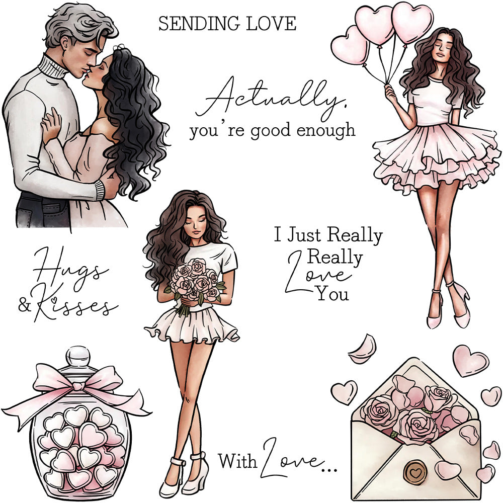 Valentine's Day Theme Dies & Stamps Set