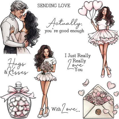 Valentine's Day Theme Dies & Stamps Set