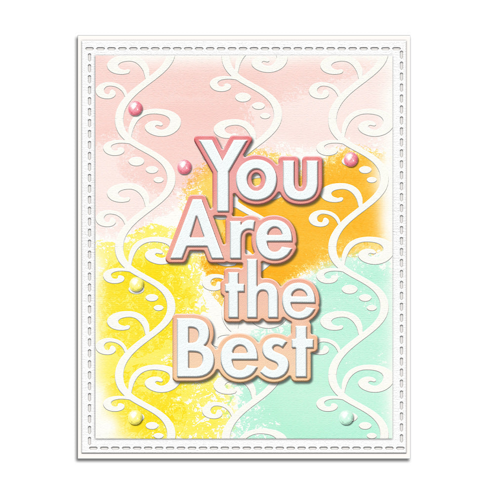 "You Are the Best" Words Metal Cutting Dies