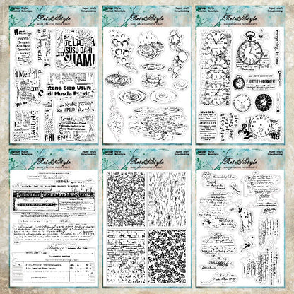Decorative Background DIY Scrapbook Clear Stamps