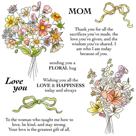 Bouquet Bow Clear Stamps