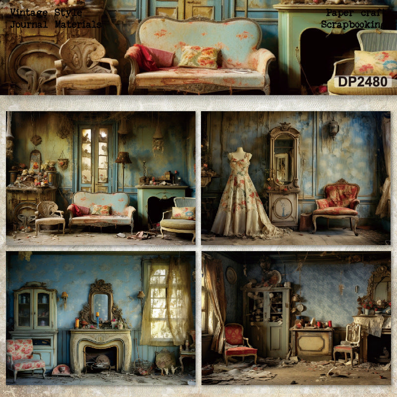 A5 Desolate House Journal Scrapbook Paper