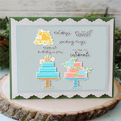 Birthday Cake Dies & Stamps Set