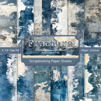 24PCS 6" Fracture Scrapbook Paper & Cardstock
