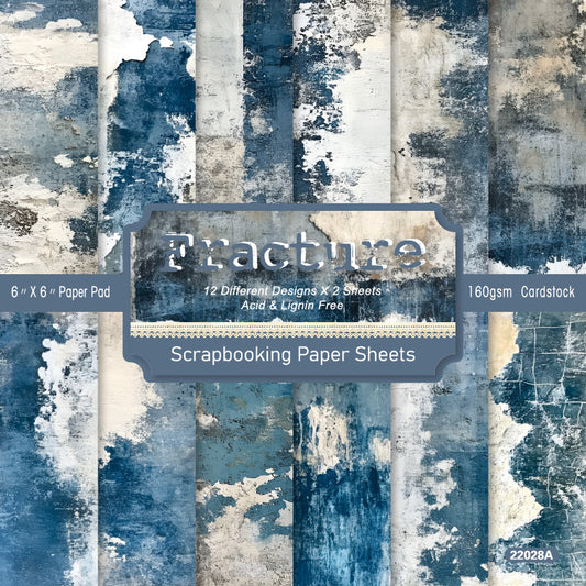 24PCS 6" Fracture Scrapbook Paper & Cardstock