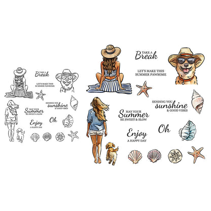 Summer Beach Clear Stamps