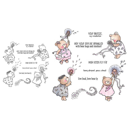 Dandelion Bear Clear Stamps