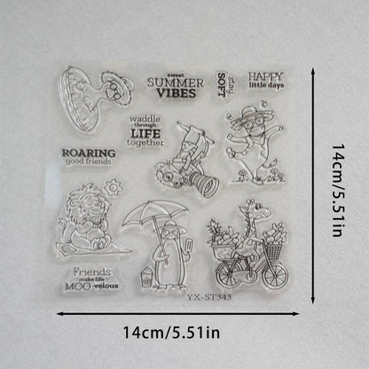 Summer Animals Clear Stamps
