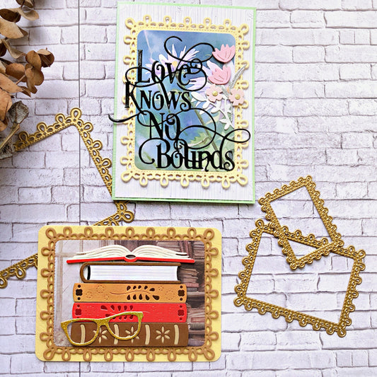 Stackable Rectangular Lace Frame Cutting Dies